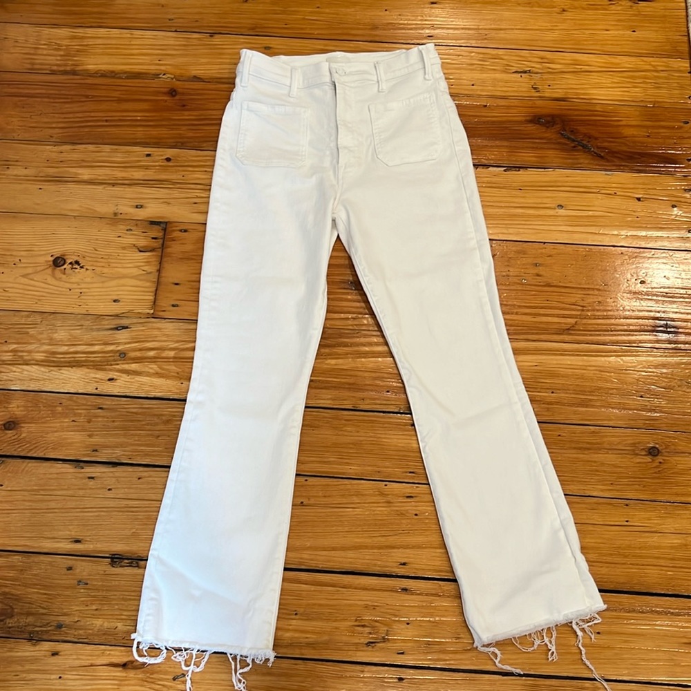 MOTHER white jeans
